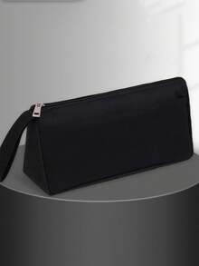 Estuche de lápices con cremallera personalizado, con nombre/iniciales personalizados, organizador escolar y de oficina de doble capa con cierre de cremallera , regalo de cumpleaños/Día del Maestro para estudiantes, profesionales, azul, rosa, amarillo, negro, bolsa de papelería, diseño de dos capas