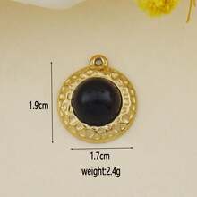 1pc Fashionable Minimalist Natural Stone Devil's Eye Tassel Pendant, DIY Jewelry Accessory For Necklaces, Earrings, And Other Jewelry