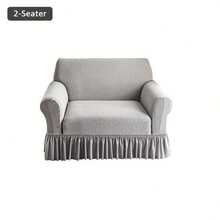 1PC Jacquard Skirt Sofa Cover Elastic Living Room Sofa Cover Pet Anti-Dirty All-Purpose Sofa Protection Cover Home Decoration Sofa Cushion Cover - 淺灰色 - 查看 14