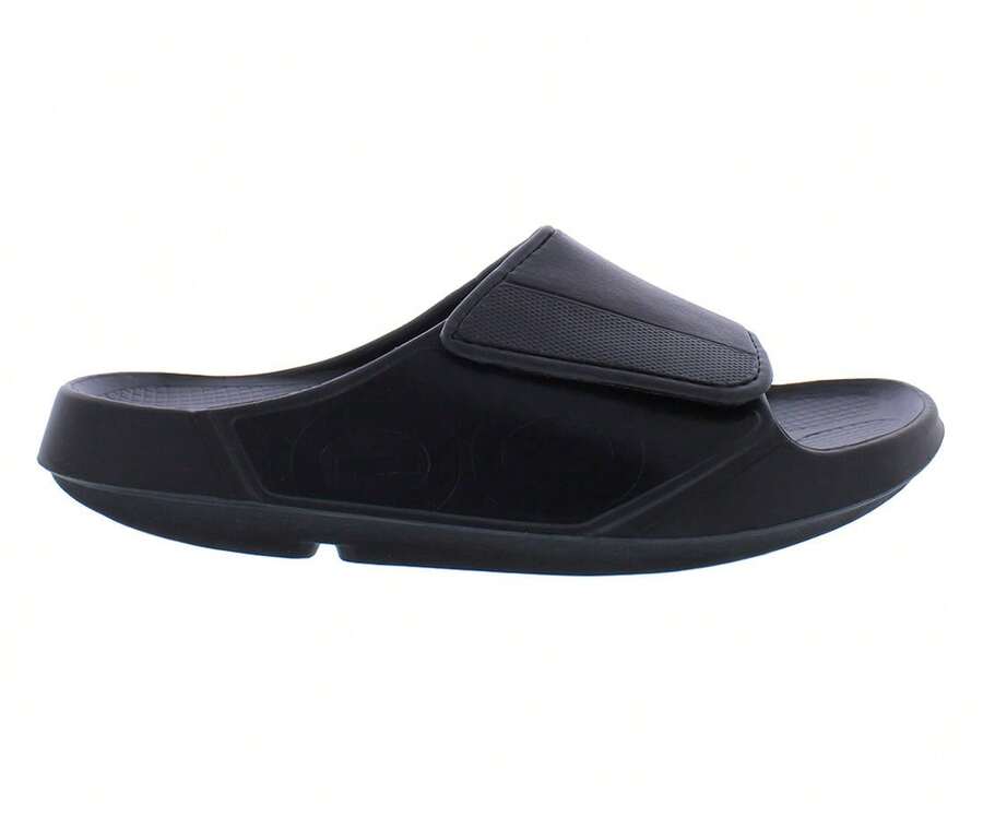 OOFOS OOahh Sport Flex Slide Unisex Shoes - Matte Black - 查看 1