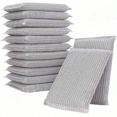 厨房清洁高密度银丝海绵擦洗海绵魔力海绵擦洗刷双面海绵洗碗通用研磨清洁海绵，