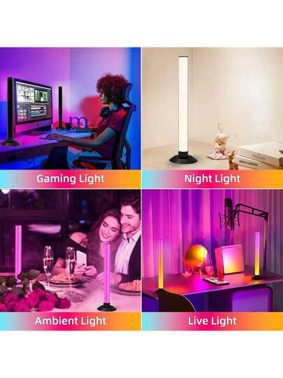 NBBUFF RGB+IC Verlichting Bar, Slimme LED Night Home 200+ Scene Modes 16 Million s, Three Control Modes, Dynamic Music Sync Mode, Lamps Bedroom PC TV Backlight, view 8