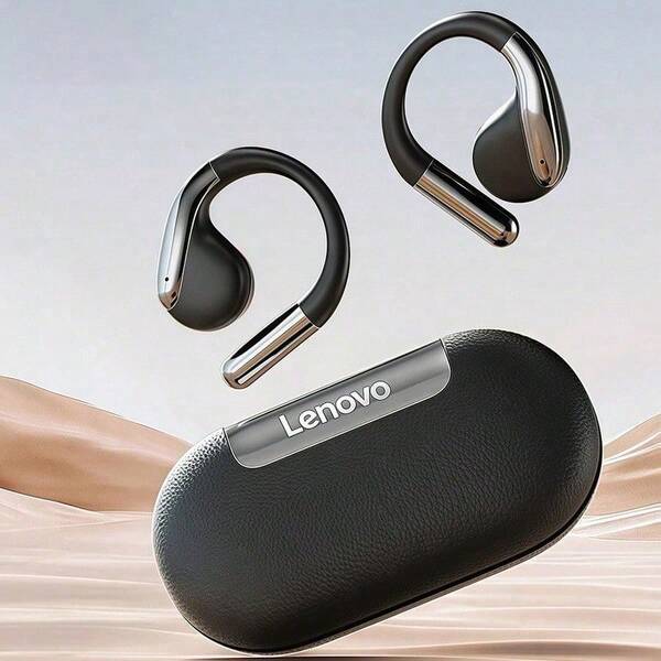 Lenovo Auriculares Bluetooth de conducción ósea EA366: cómodos, sin necesidad de colocarlos en el oído, sin dolor, ideales para deportes y desplazamientos diarios, compatibles con teléfonos móviles y portátiles (negros)