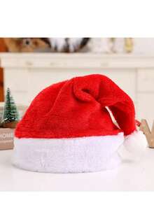 Christmas Plush Hat, Adult & Kids Christmas Hat For Family Gathering, Christmas Decoration
