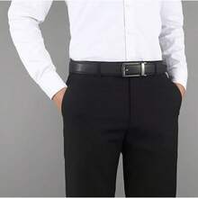Men's Ratchet Dress Belt With Automatic, Brown/Black, 35mm Wide, Adjustable Fit - 15-đen-0017 - Xem 2