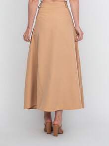 Tailored Skirt With Belt Loops (Without Belt) Code: 3010 - Màu be - Xem 5