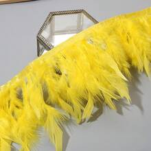 2米天然人造火鸡羽毛装饰DIY婚礼丝带工艺品缝纫服装派对羽毛手工家居装饰狂欢节羽毛丝带缝纫装饰 - 彩色 - 查看 8