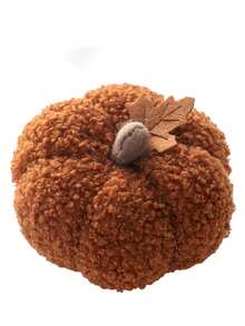 “秋季限量版”1 件毛绒南瓜挂饰枫叶装饰感恩节万圣节家居桌面装饰道具、家居装饰、摆件家居、客厅装饰、房间配件、客厅配件、礼物