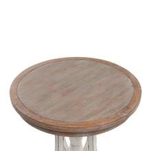 COZAYH Rustic Farmhouse End Table, Natural Top Side Table For Family, Dinning Or Living Room, Distressed Finish, Mid Century Modern - SleekBaseDesign - White - 查看 11