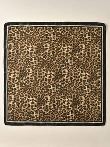 1pc Men's Leopard Print Bandana, Versatile Vintage Street Dance Rock Style Head Wrap - Can Be Used As Belt, Mask, Scarf, Handkerchief, Wristband, Gift For Family & Friends, All Season