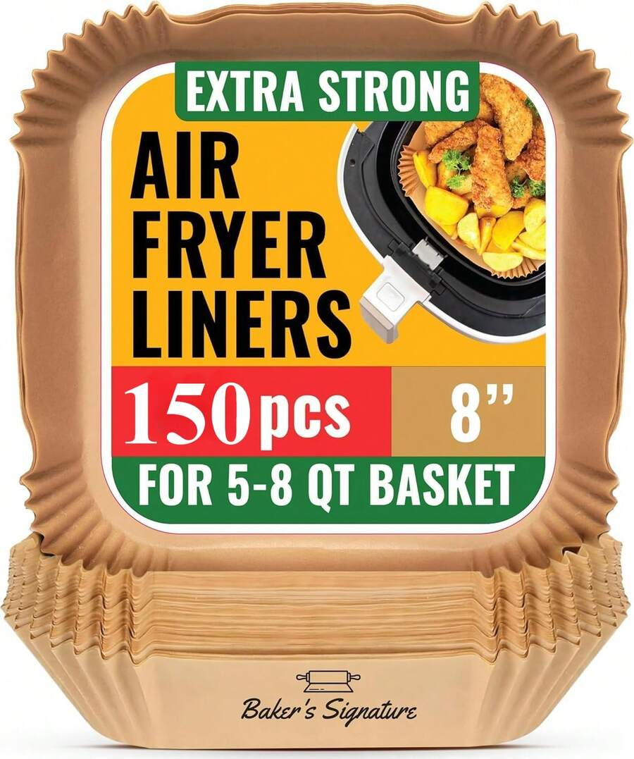 100pcs Original Color Air Fryer Cooking Paper: Non Stick, Heat-Resistant Square Shaped Baking And Cleaning More Efficiently, A Good Helper For Healthy Cooking - 100Pcs(more Favorable Shipping Fee) - View 1