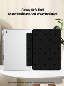 Black Heart Pattern Protective Case, Compatible With IPad 10.2 Inch 2021/2020 IPad 9th/8th Generation, Compatible With Samsung Galaxy Tab A8 10.5 Inch 2022, Tablet Protective Cover With Pencil Holder, Supports Auto Sleep/Wake Cover, Birthday Gift - Nhiều màu - Xem 5