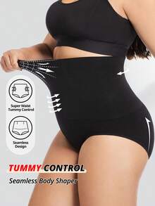 FLARIXA Plus Size Seamless Super High Waist Shaping Panties Slimming Tummy Control Waist Trainer Body Shaper Shapewear For Women Underwear Women's Underwear Sheath Flat Belly Woman Lingerie Briefs Butt Lifter