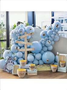 60pcs/Pastel Blue Balloons - 10 Inch, Light Blue Latex Balloons For Gender Reveal, Baby Shower, Birthday, Wedding Parties - 彩色 - 查看 3