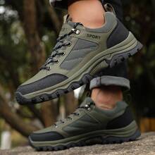 New Unisex Casual Sports Shoes, Non-Slip Walking Shoes, Durable TPR Outsole Hiking Shoes, Suitable For Outdoor Travel, Walking, Running, Work