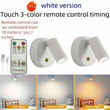 1pc/2pcs Portable Magnetic LED Wall Lamp, Bedside Cabinet Eye-Caring Light With USB Rechargeable 2000mAh Battery, 3 Color Modes, 320° Swivel & 90° Tilt Angle, For Bedroom, Painting, Plant, Office, Living Room, And Camping - Touch 3 Colors - View 17