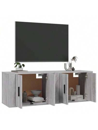 VidaXL TV Wand Units Pcs 57x34.5x40 Cm Grijs Sonoma Oak view 3