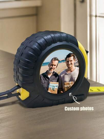 1 pieza Regalo personalizado para el Día del Padre - Cinta métrica con foto personalizada, 12,8 pies/47,2 cm de metal con bloqueo hacia adelante, regalo ideal de cumpleaños u ocasión especial, regalo personalizado | Cinta métrica con foto impresa | Cinta métrica