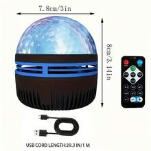 1pc Upgraded Galaxy Galaxy Star Projector Lamp - USB Powered Night Light, Ideal For Bedroom, Holiday, Wedding, Floral, Anniversary Decor, Romantic Home Accent, Best Gift For Friends - Multi-color light - View 9