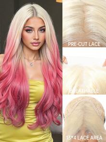 Halloween Neuer Stil 13*4 HD Spitzenfront Perücken 26 Zoll lange lockige Haare ohne Pony, hitzebeständiges synthetisches Haar - Tragen, Partys, Halloween & Cosplay, Festival Geschenke