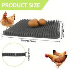 1/6/10pcs 13x11 Inch Premium PE Chicken Nest Box Mats, Durable Waterproof Scratch-Resistant Coop Bedding, Black Gray Orange Green Washable Reusable Nesting Pads With Ventilated Design & Egg Retention Grid, Odorless Easy-Clean Chicken Cop Accessories For Poultry Farms, Spring Cleaning Essentials For Hen House Reptile Habitats Garden Lawn Decoration - View 9