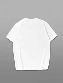 [2025 nueva llegada] camiseta de manga corta para mujeres de verano patrón de moda diseño impreso sensación de estilo casual cuello redondo pullover camiseta para mujeres top versátil - Blanco - Ver 3