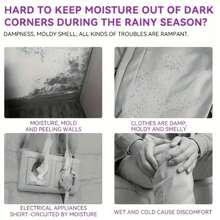 1/5 Stück schwere, wiederverwendbare Luftentfeuchter-Beutel - (500ml) feuchtigkeitsabsorbierender Beutel, mit transparentem Fenster und Füllstandsanzeige, batteriefrei, geeignet für Schränke, Keller, Badezimmer