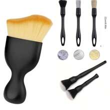 5-Piece Set, Car And Truck In-Car Center Console Dashboard Detail Brush Set, Car Wash Kit, Wheel Interior Dashboard Air Outlet Brush Cleaning Tool, Suitable For Home Cleaning