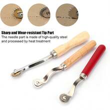 EstiloKIMISS Rueda de costura para DIY, 3 piezas marcador de puntadas, herramienta cortadora para cuero, tela y papel, overstitcher y rouletteVersión mejorada