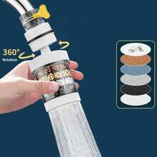 Removable And Washable 6-Layer Faucet Filter Universal Splash-Proof Water-Saving Device Kitchen Tap Water Filter Nozzle - New Type-white - View 1