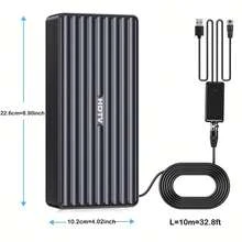 Antena de TV de largo alcance, modelo 2025, antena HD interior para televisores inteligentes y antiguos, compatible con 8K 4K 1080p, amplificador de señal con cable coaxial de 10.0 metros, alimentado por USB, voltaje de funcionamiento de 5V, sin batería requerida, solo receptor de señal de radio