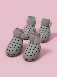 PETSIN 热门路面狗鞋 - 适合小型、中型和大型犬，狗靴爪子保护器，易于穿脱，防滑、防水、易于清洁的沙滩和雪地狗靴，适合炎热的夏季路面