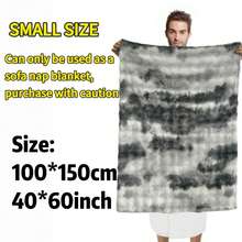 Soft & Warm Ultra-Soft Faux Rabbit Fur Tie-Dye Plush Throw Blanket - Reversible, Machine Washable For All Seasons, Perfect For Sofa, Bed, Living Room, Christmas Present - 深灰色 - 查看 13