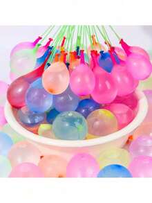 Paquete de 111 globos de agua llenado rápido exterior diversión verano nudo automático práctico juego familiar fiestas actividades al aire libre niños adultos resistente colores surtidos - 111 - Ver 5