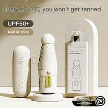 Capsule Sun Umbrella Female Sunscreen UV Protection Sun And Rain Umbrella Two-In-One Mini Five-Fold Ultra-Light And Compact Portable For School,Office,Household,Travel Valentine DAY, Valentines Wedding, Birthday