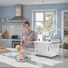 Commercial Ice Crusher 661LBS/H, 350W Electric Snow Cone Machine With 4 Blades, 1400RPM Stainless Steel Shaved Ice Machine With 11 Gal Crushed-Ice Box, For Family Restaurants Bars, White - White With Case: 661 Lbs/h, 350W - View 9