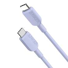 anker 100W USB-C To USB-C Data Cable, Braided Fast Charging Cable, PD Fast Charging, Compatible With MacBook Pro/Air, IPad Pro, Galaxy, Pixel, Switch, Chargers, Laptops - Purple - View 2