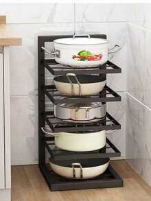 1 Stück Regal für Unterschrank, mehrstufiges bodenstehendes Aufbewahrungsregal, in der Höhe verstellbarer Küchenregal-Halter