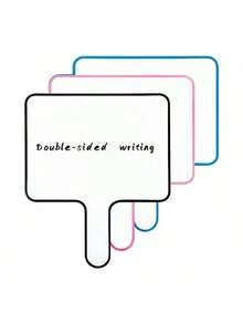 Whiteboard Hand Held Cards Two-Sided Portable Easy Wipe Write Leave A Message Multi Functional Record Whiteboard Non-Magnetic Whiteboard Pen Eraser For Judges Household Meeting Pick Up Sign Etc
