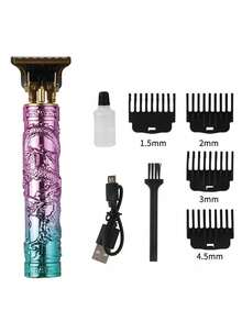 Máquina eléctrica de corte de cabello, cortapelos eléctrico para peluquería, recortadora eléctrica para cabello, cortadora para peinados undercut/grabados, navaja para afeitar la cabeza y cortar cabello al cero, tijeras eléctricas para corte de cabello. - Multicolor - Ver 1