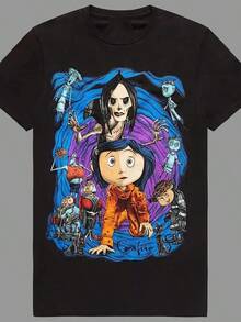 Character T-Shirt Cotton For Men Women All Size S-4XL,Halloween Costumes,Streetwear,Summer Outfits,Thanksgiving Day,Christmas,Halloween Shirt,Men Graphic Tees,Streetwear Men,Y2K,A Great Gift - 黑色 - 查看 1