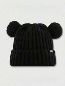 1pc Solid Color Animal Print Bohemian Elegant Casual Vintage Street Style Acrylic Animal Shape Solid Knitted Hat, Suitable For Women, All Season-Halloween,Christmas,Fall,Winter, Supplies, - Mũ đan - Xem 5