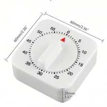 磁性厨房计时器 - 精密倒计时器，强力粘合，机械台式/冰箱计时器，适用于烹饪、烘焙和学习（易读表盘）1 件