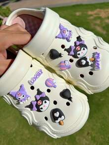 12 Peças Decorações de Sapato Fofas em Roxo e Preto em PVC, Balão de Coração, Sorvete, Balão de Ar Quente, Removíveis, Encantos de Sapato DIY Adequados para Chinelos, Sandálias, Sapatos de Praia, Bolsas de Praia, Decoração Personalizada da Moda, Presentes para o Dia das Crianças e Outras Ocasiões Especiais