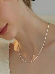 1 Piece Of Shiny Simple Chain Necklace For Men And Women 18 Inches - Star - View 8