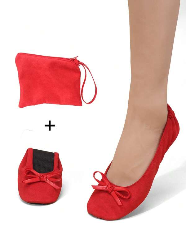 Women's Lightweight, Barefoot-Feel Casual Soft & Versatile Classic Ballet Flats, Foldable Slip-On Ballerina Shoes, Women's Indoor Slippers