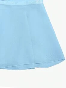 Váy ngắn thể thao buộc dây cơ bản bằng vải voan ballet cho bé gái - Màu xanh nhạt - Xem 4