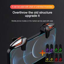 1 par de Disparadores de Juego Móvil DY01, Botones Duales Sensibles de Apuntar y Disparar, Larga Vida Útil, Compatible con Todos los Teléfonos Inteligentes (Baterías No Incluidas)