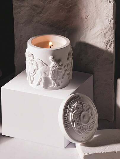 1 件石膏骑士杯蜡烛，欧美香薰蜡烛，摄影氛围装饰，周年纪念，生日约会，高品质，家居装饰，房间装饰，婚礼装饰，餐桌装饰，芳香疗法，圣诞礼物，礼品