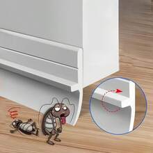 1pc Durable PVC Door Bottom Seal Strip - Self-Adhesive Upgraded Thicker Rubber Dust-Proof Seal, Soundproof, Easy To Install, Polished Surface - Suitable For Bathroom And Room Doors, Soundproof Strip | Smooth Door Seal | PVC Structure - Multicolor - View 9